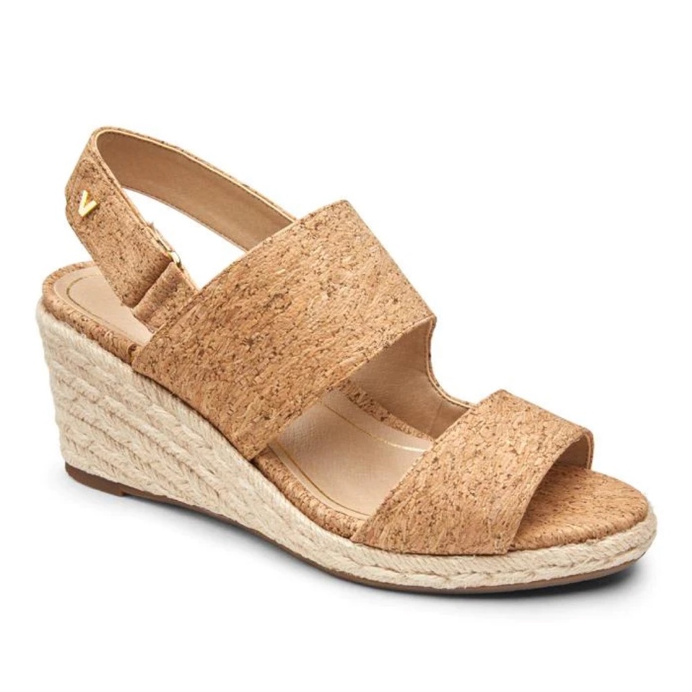 Vionic Brooke cork Wedge espadrille size 7.5